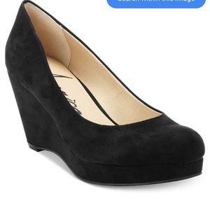 American Rag Black Suede Wedges